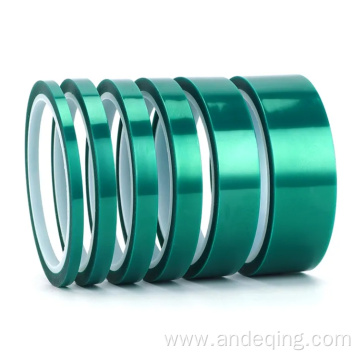 Powder Coating Silicone Adhesive Green PET Polyester tape